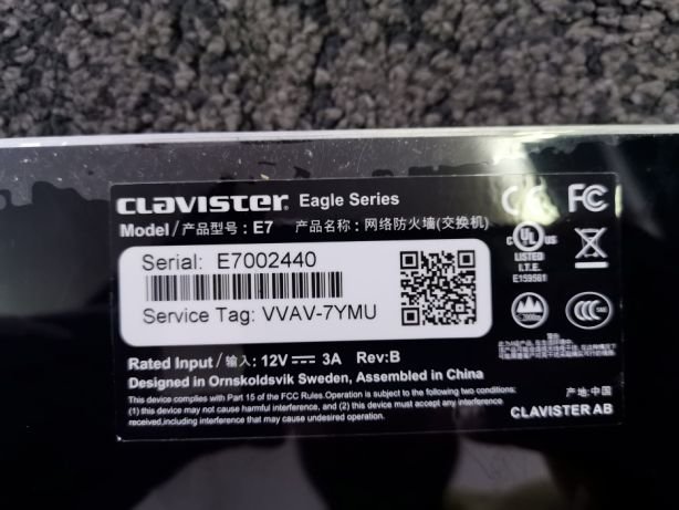 Ruter switch Clavister E7, original UK, nou